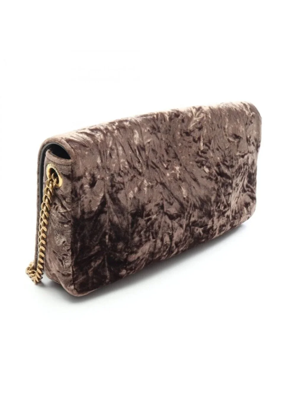Saint Laurent Paris Shoulder Bag Kate 99 Brown Fabric 99 Chain